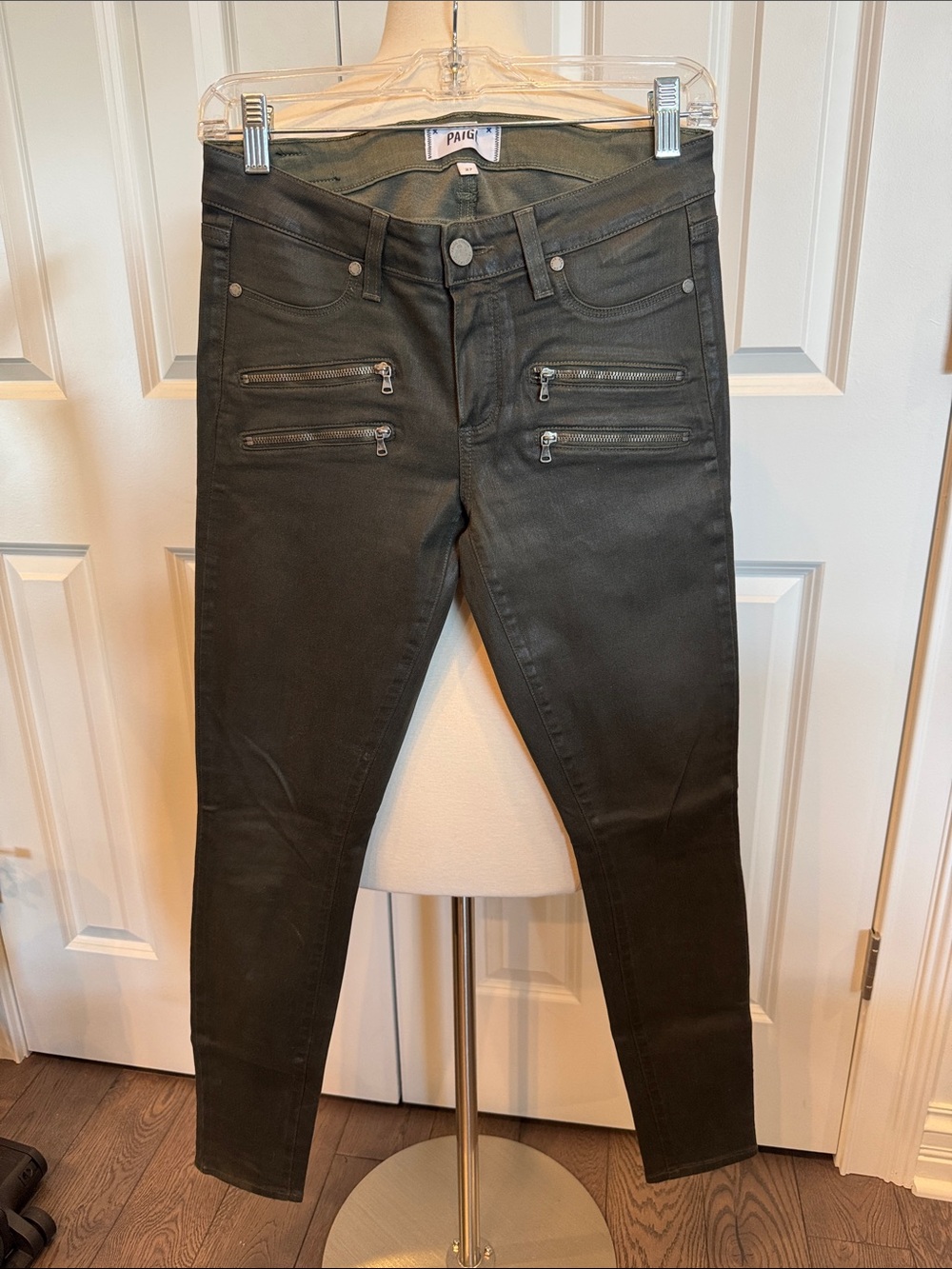 PAIGE waxed Skinny Zip-Pocket Women's Jeans